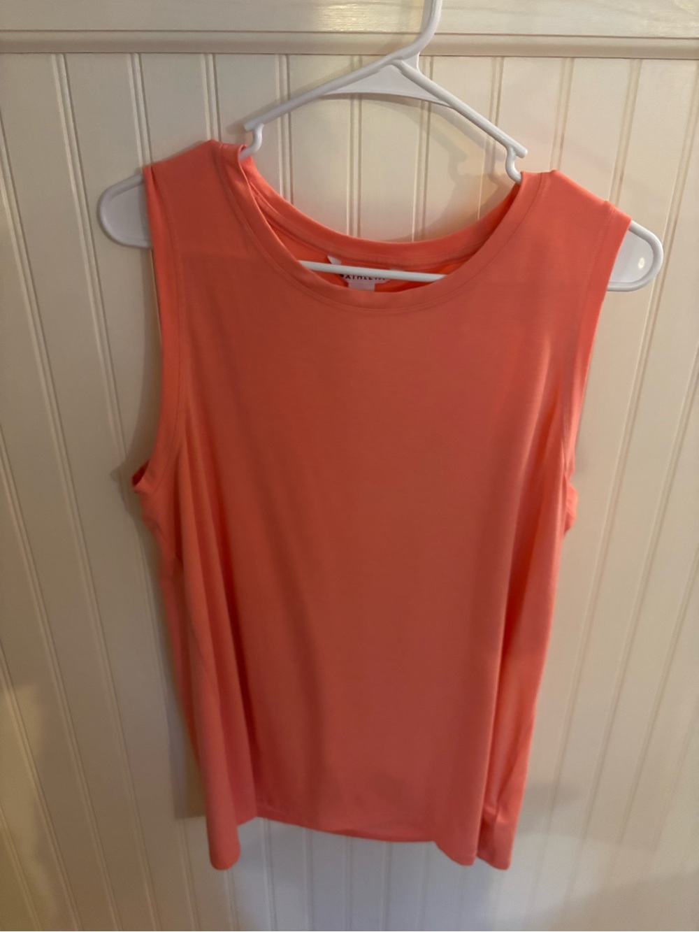 Athleta Coral-Orange Sleeveless Workout Tank